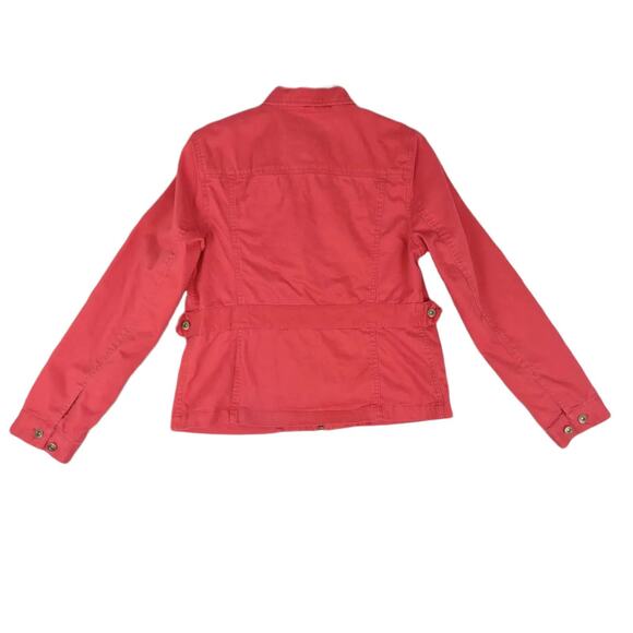 Vtg L RALPH LAUREN Glen Canyon Women's PM Full Zip Red Denim Jean Jacket Y2K 90s - Picture 3 of 6